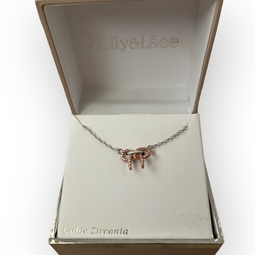 Lily & Lace Cubic Zirconia Bronze Necklace